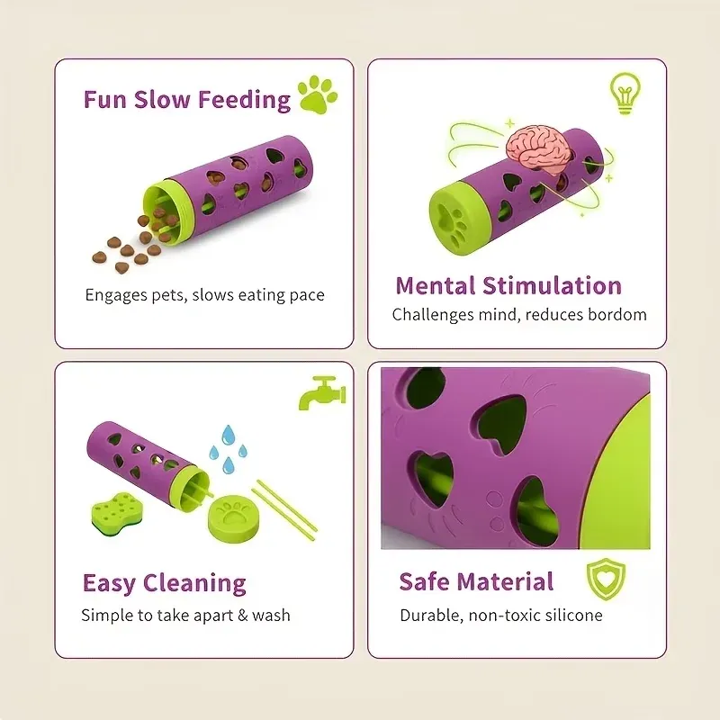 Jouet distributeur de friandises interactif et détachable pour chiens et chats, à alimentation lente et résistant aux morsures, usage intérieur et extérieur 4