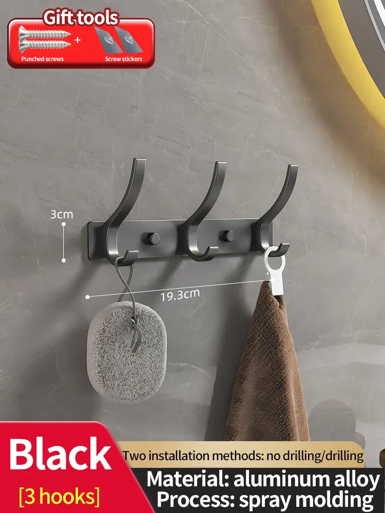 Porte-manteau mural sans perçage pour porte, organisateur de rangement pour chambre et cuisine 21