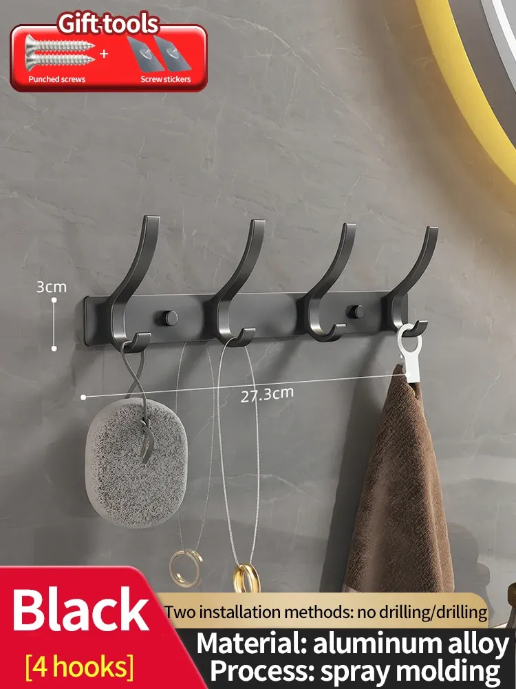 Porte-manteau mural sans perçage pour porte, organisateur de rangement pour chambre et cuisine 20