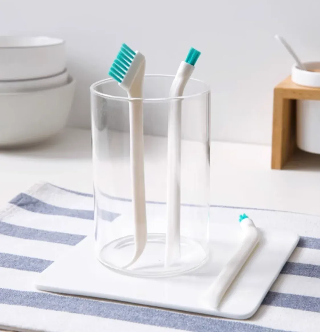Brosse de nettoyage étroite à long manche pour biberons, portable, lot de 2 5