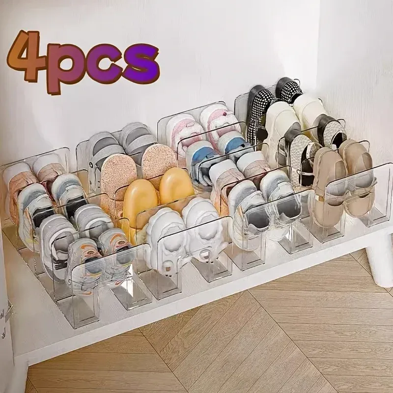 Organisateur vertical de chaussures multicouche, peu encombrant et facile à assembler, rangement compact pour entrée, lot de 2 ou 4 7