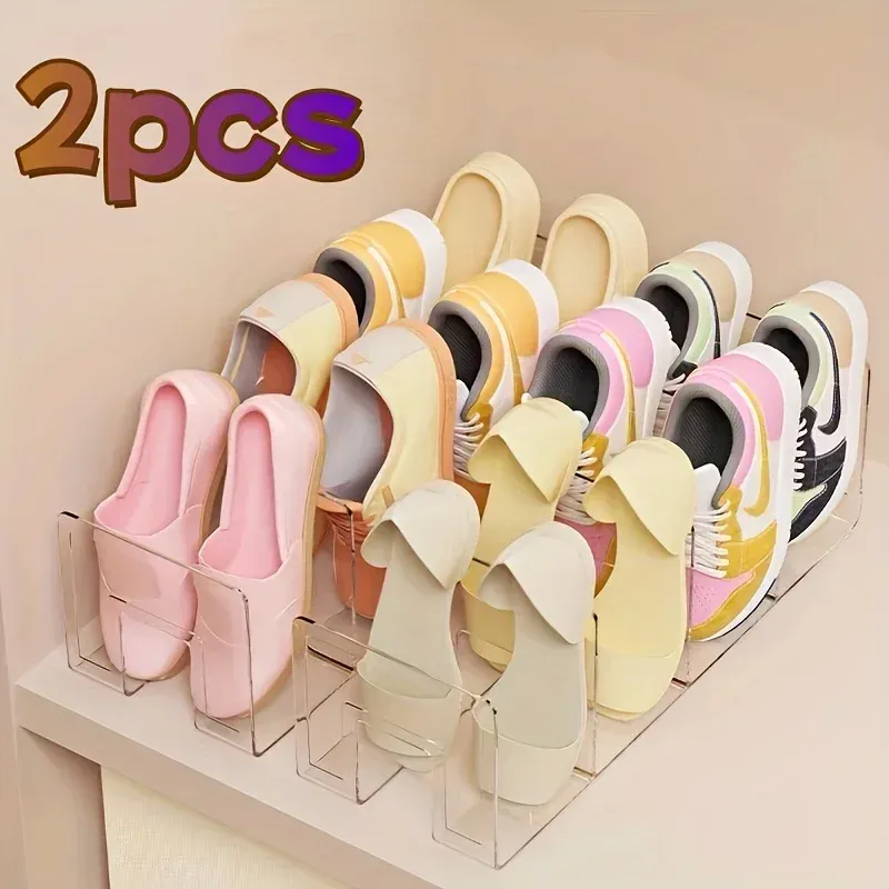 Organisateur vertical de chaussures multicouche, peu encombrant et facile à assembler, rangement compact pour entrée, lot de 2 ou 4 8