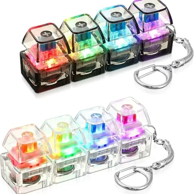 Porte-clés LED clavier, jouet sensoriel anti-stress, gadget fidget pour adultes et enfants - Image 1