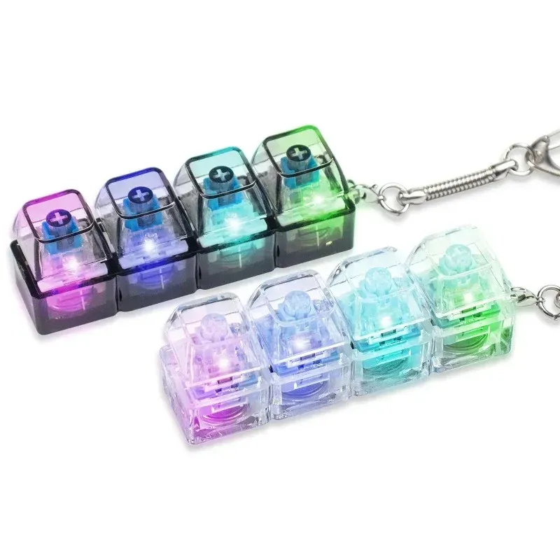 Porte-clés LED clavier, jouet sensoriel anti-stress, gadget fidget pour adultes et enfants 3