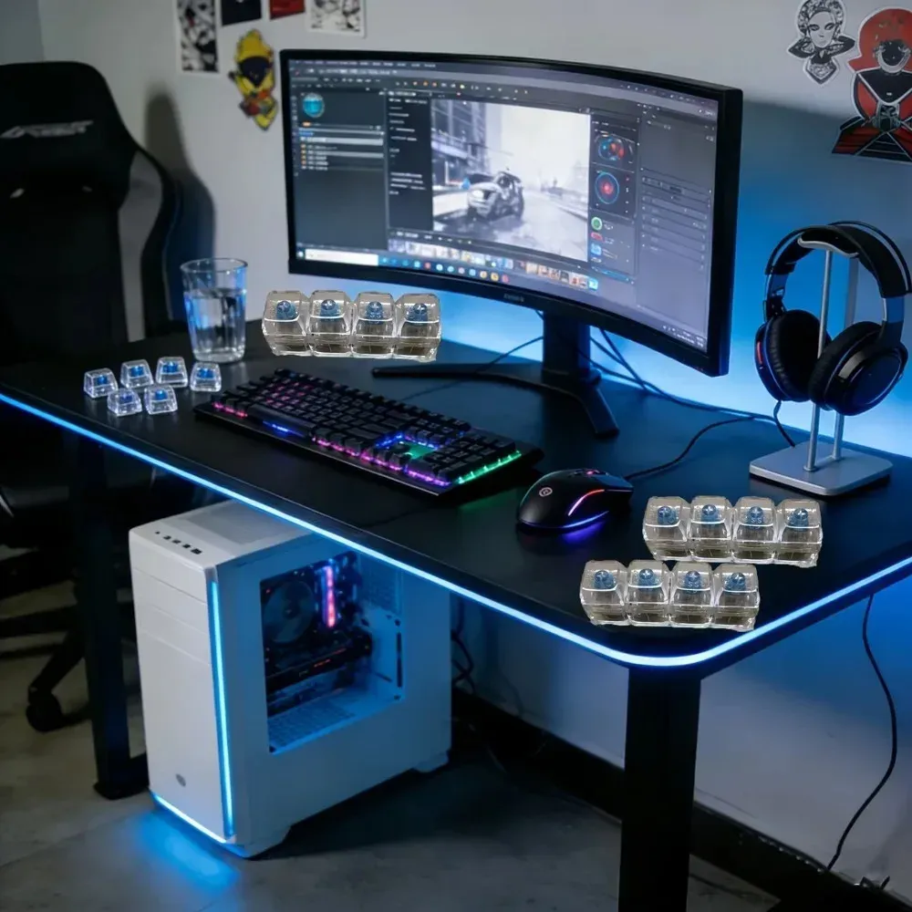 Porte-clés LED clavier anti-stress, utilisation