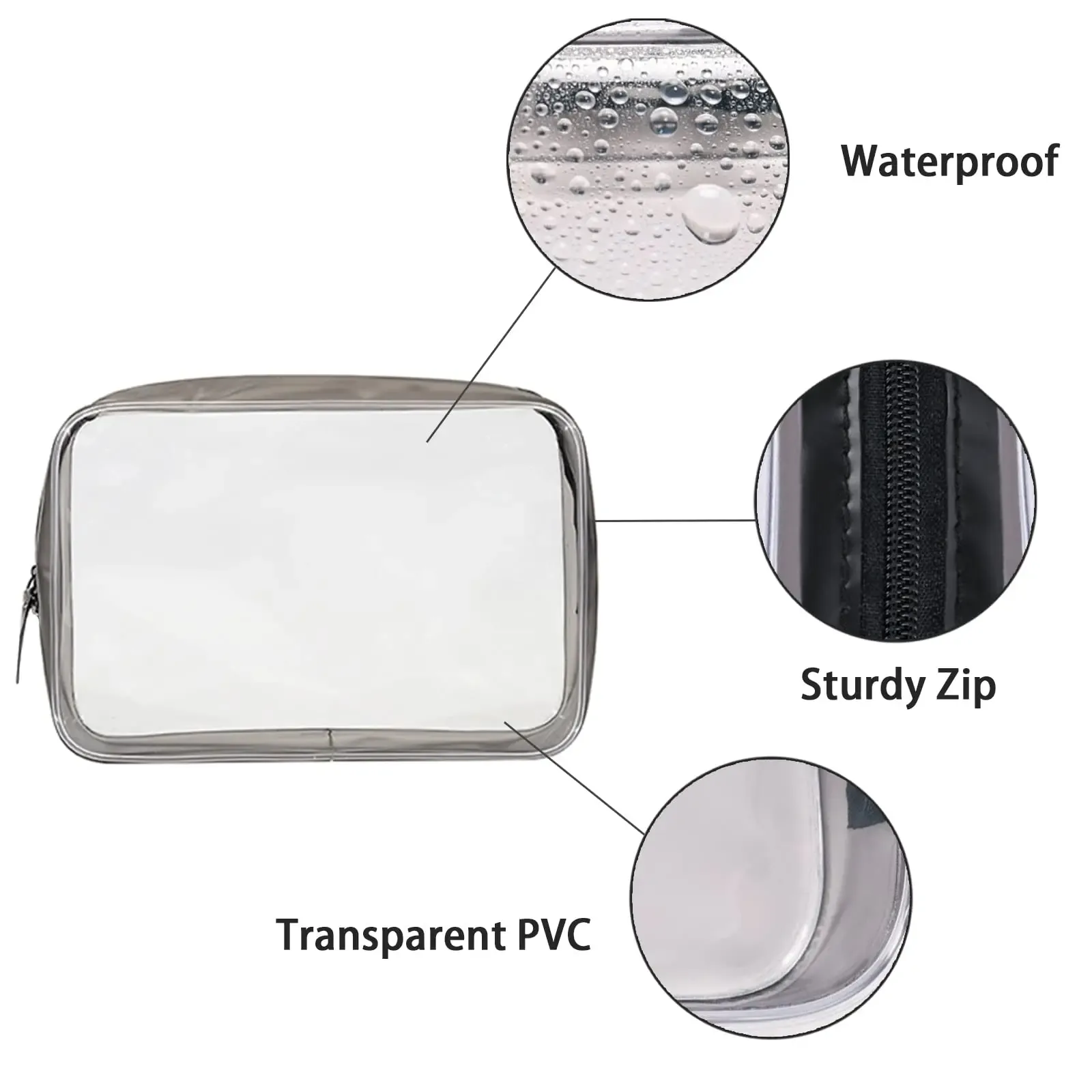 Design transparent des pochettes de rangement