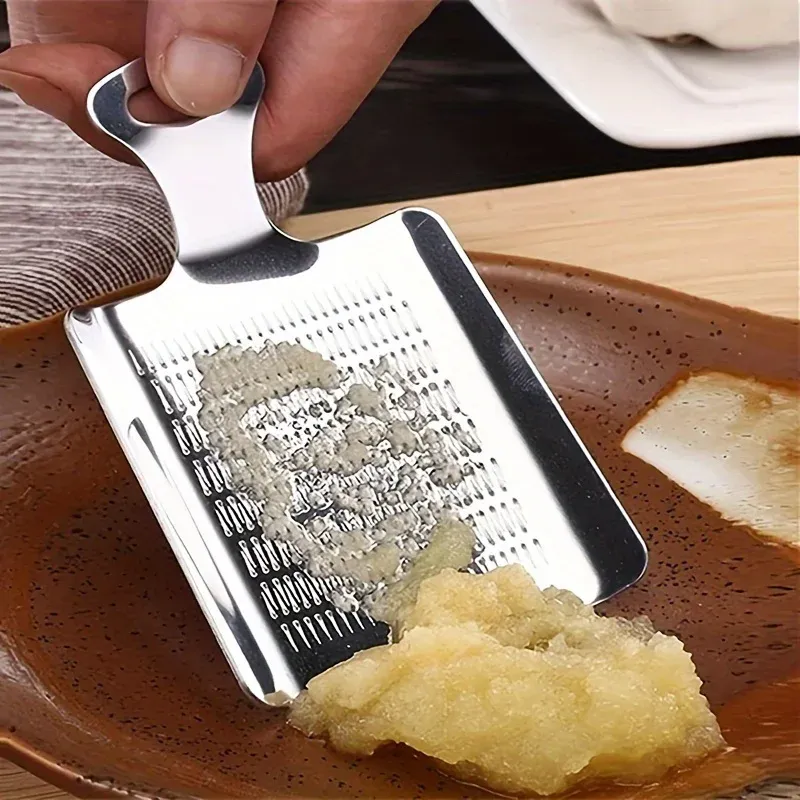 Râpe à ail et gingembre en acier inoxydable, accessoire de cuisine, 1 pièce