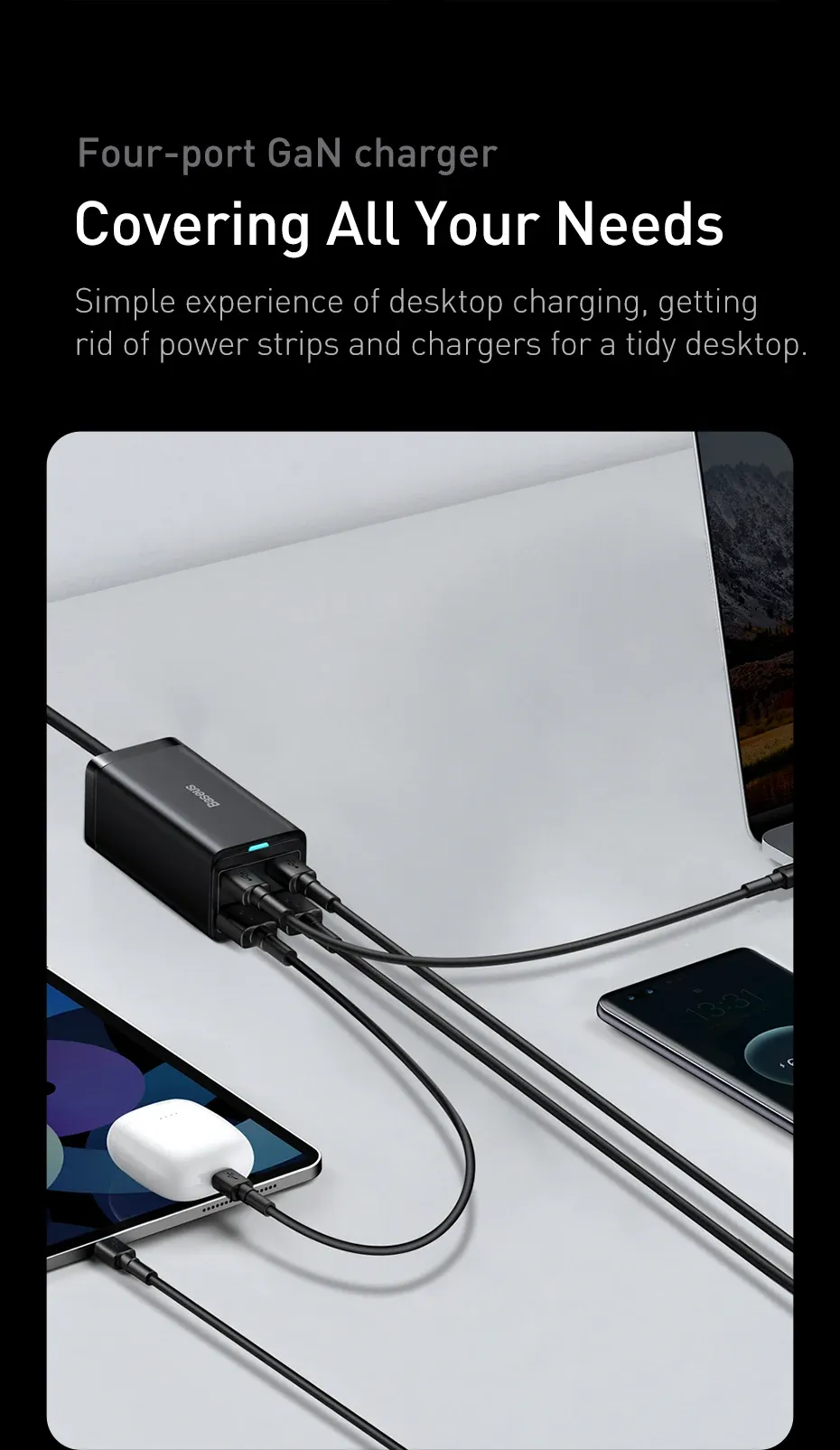 Chargeur GaN à quatre ports