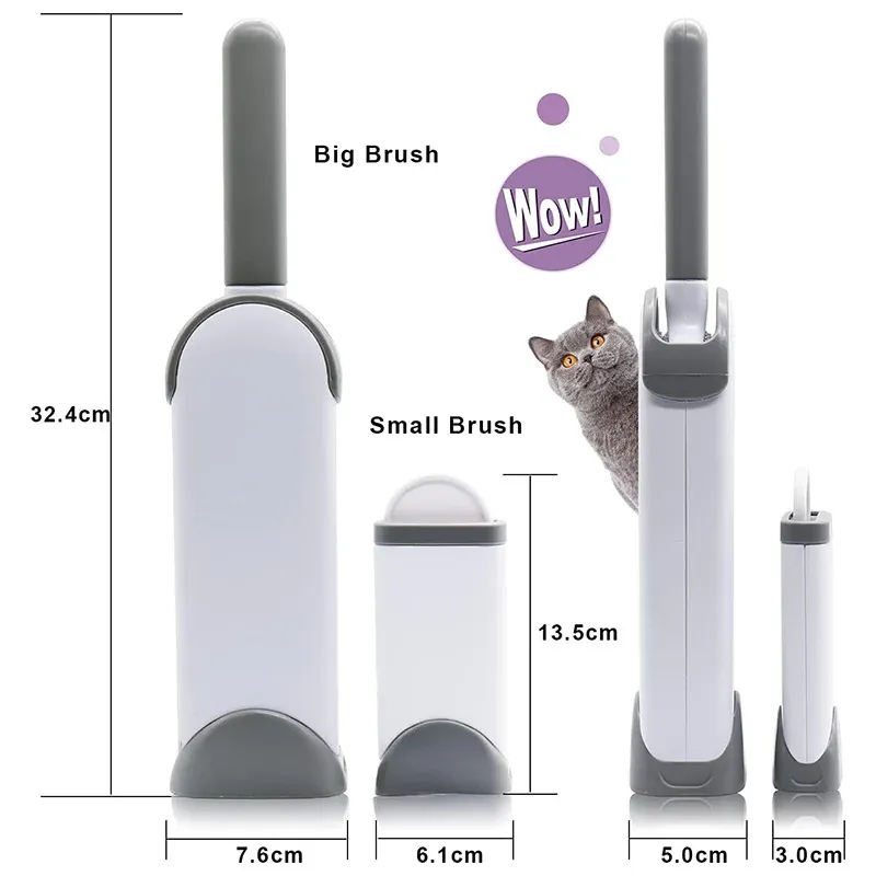 Rouleau anti-peluches magique, base autonettoyante
