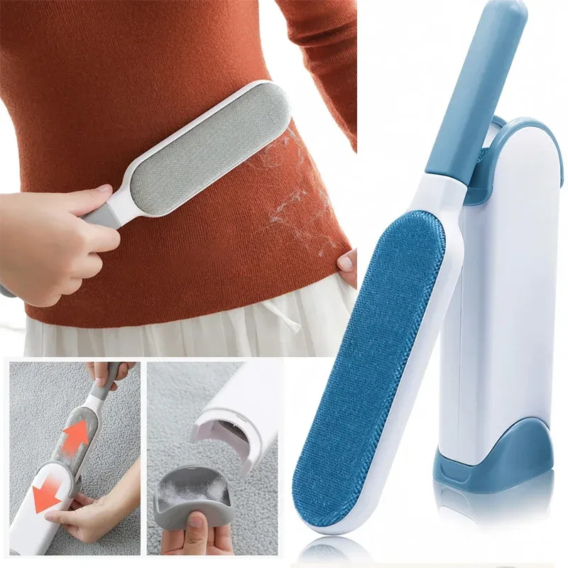Rouleau anti-peluches réutilisable pour canapé et tapis, brosse électrostatique pour poils d'animaux 11