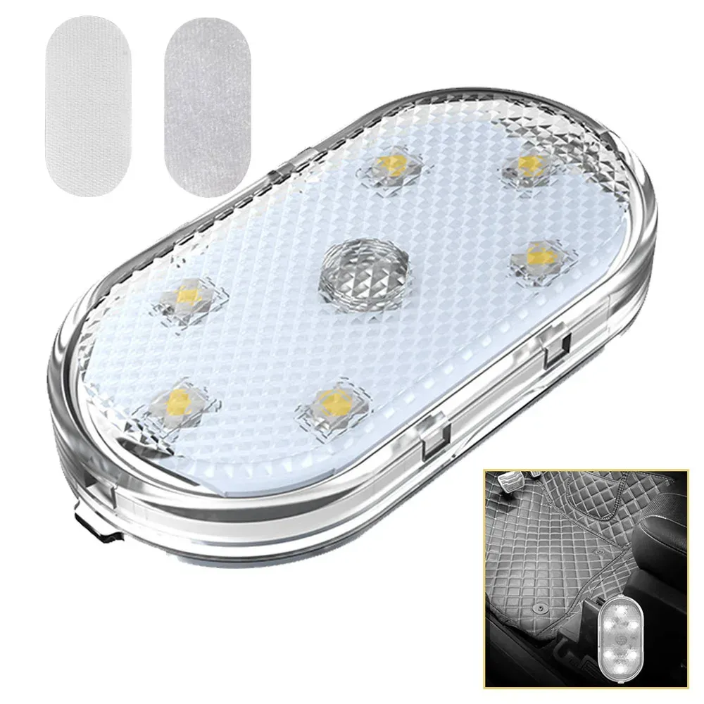 Éclairage LED d'ambiance sans fil pour voiture, mini lampe tactile pour accoudoir, boîte et coffre 12
