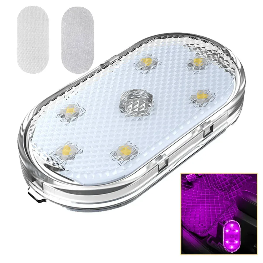 Éclairage LED d'ambiance sans fil pour voiture, mini lampe tactile pour accoudoir, boîte et coffre 14
