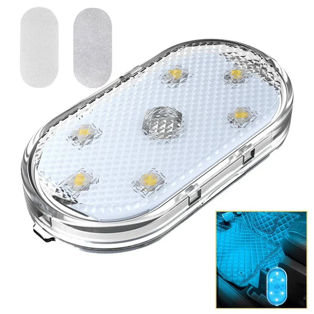Éclairage LED d'ambiance sans fil pour voiture, mini lampe tactile pour accoudoir, boîte et coffre 11