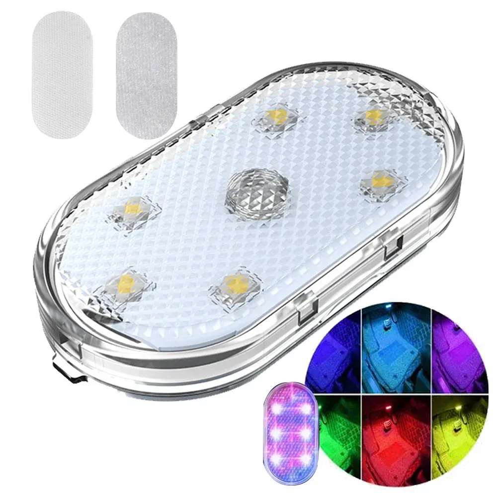Éclairage LED d'ambiance sans fil pour voiture, mini lampe tactile pour accoudoir, boîte et coffre 8