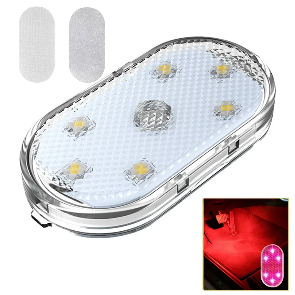 Éclairage LED d'ambiance sans fil pour voiture, mini lampe tactile pour accoudoir, boîte et coffre 9