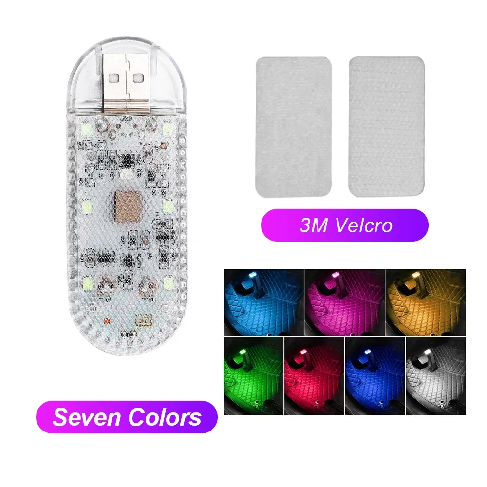Éclairage LED d'ambiance sans fil pour voiture, mini lampe tactile pour accoudoir, boîte et coffre 16