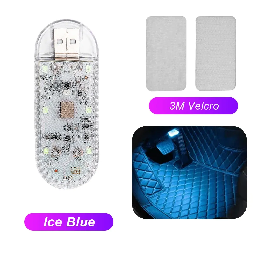 Éclairage LED d'ambiance sans fil pour voiture, mini lampe tactile pour accoudoir, boîte et coffre 17