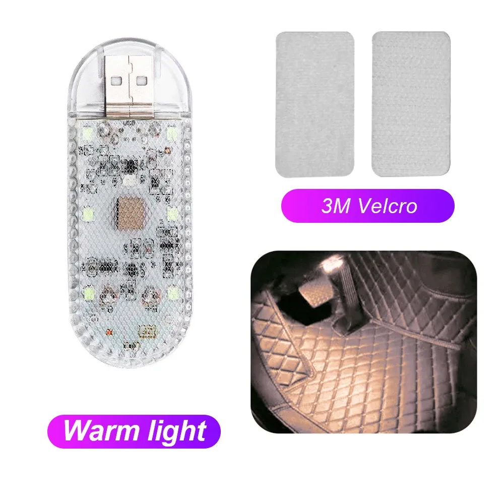 Éclairage LED d'ambiance sans fil pour voiture, mini lampe tactile pour accoudoir, boîte et coffre 13