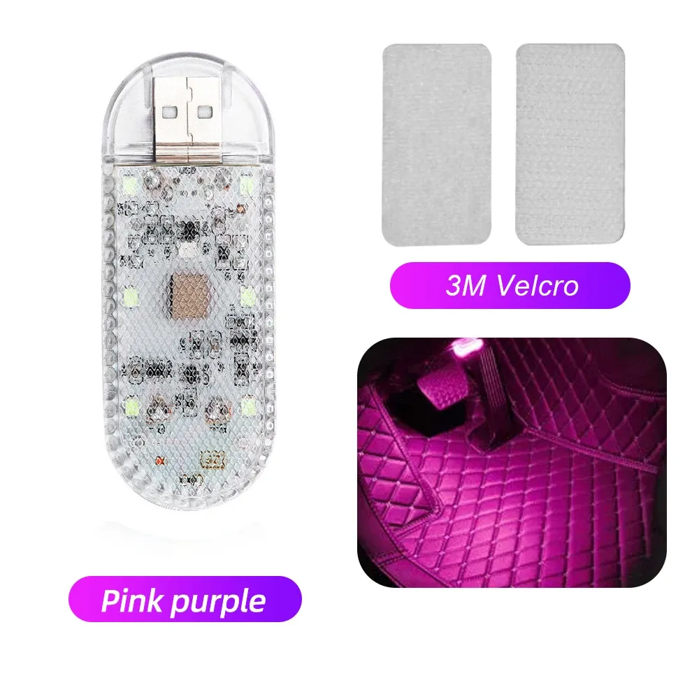 Éclairage LED d'ambiance sans fil pour voiture, mini lampe tactile pour accoudoir, boîte et coffre 15
