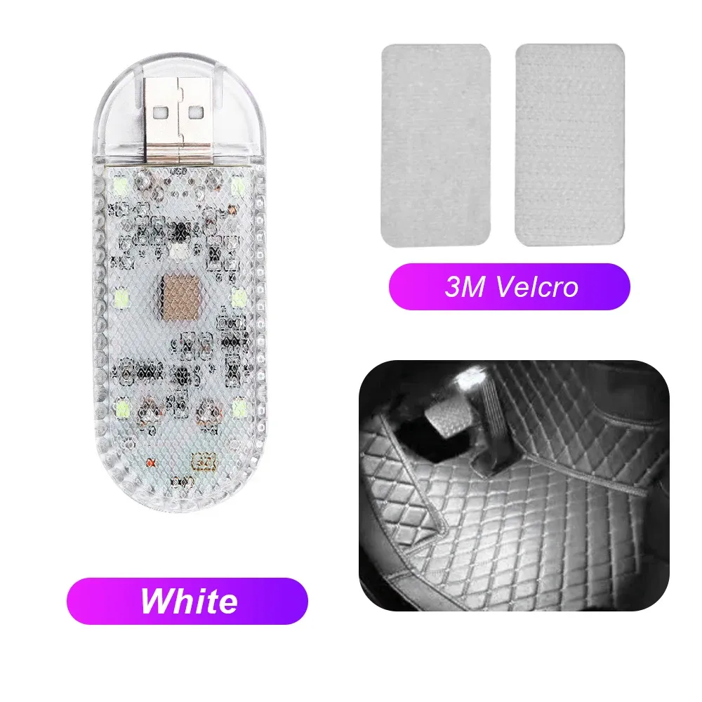 Éclairage LED d'ambiance sans fil pour voiture, mini lampe tactile pour accoudoir, boîte et coffre 7