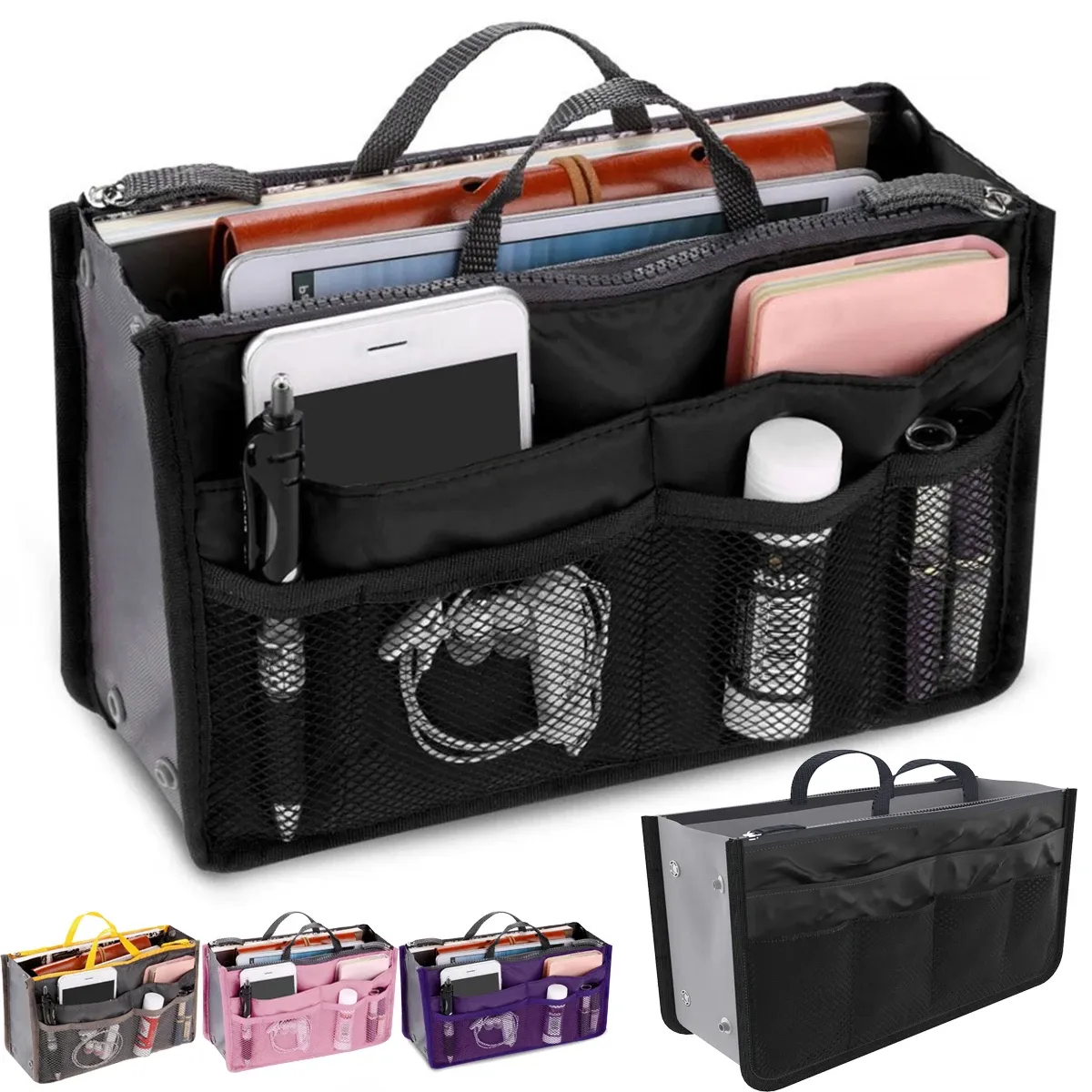 Organisateur de sac à main de voyage en nylon pour femme, grande capacité - Image 1