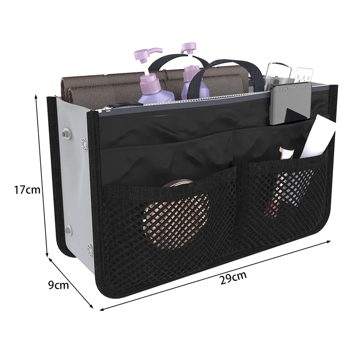 Organisateur de sac à main de voyage en nylon pour femme, grande capacité 6