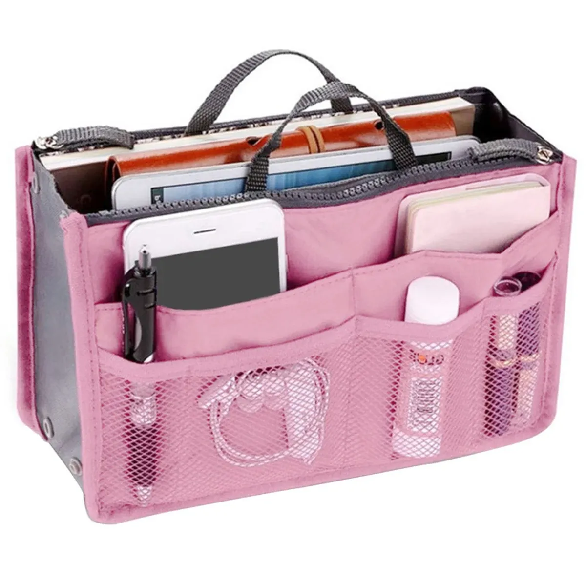 Organisateur de sac à main de voyage en nylon pour femme, grande capacité 7