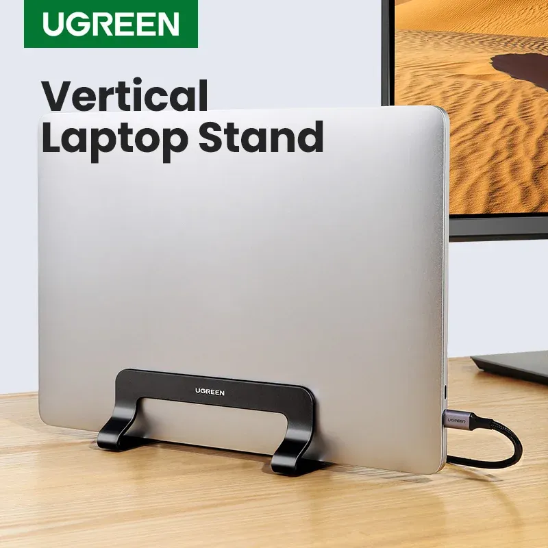 Support vertical en aluminium UGREEN pour ordinateur portable, compatible MacBook Air et Pro, tablette et téléphone