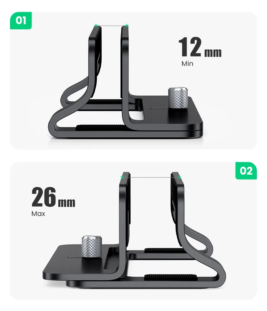 Support vertical compatible avec différents ordinateurs portables