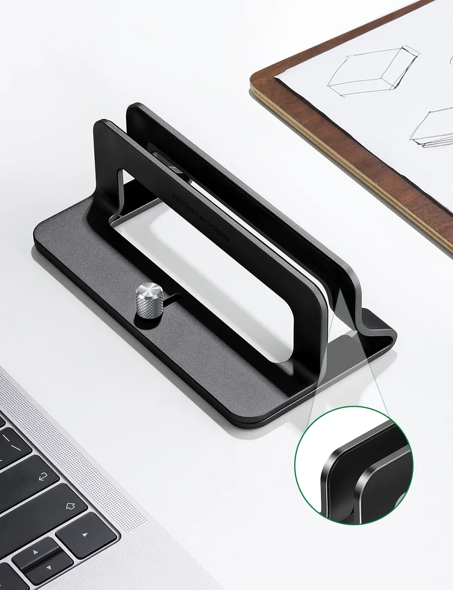 Finition aluminium du support vertical