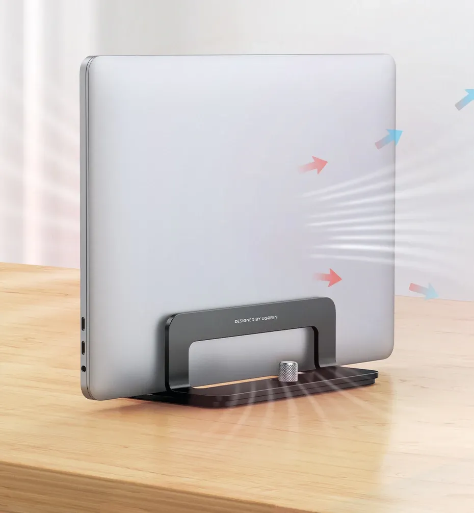 Ordinateur portable en position verticale pour une meilleure ventilation