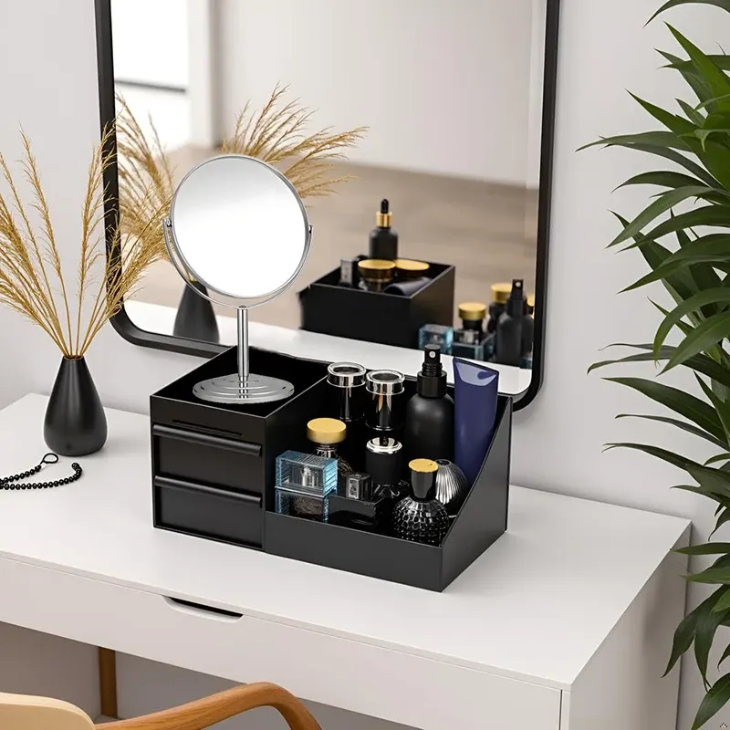 Organisateur de comptoir de salle de bain avec tiroirs, support de parfum pour hommes, rangement de cologne pour commode 3