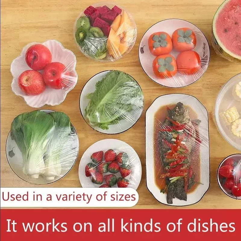 Couvercle alimentaire jetable en plastique, adaptation aux contenants