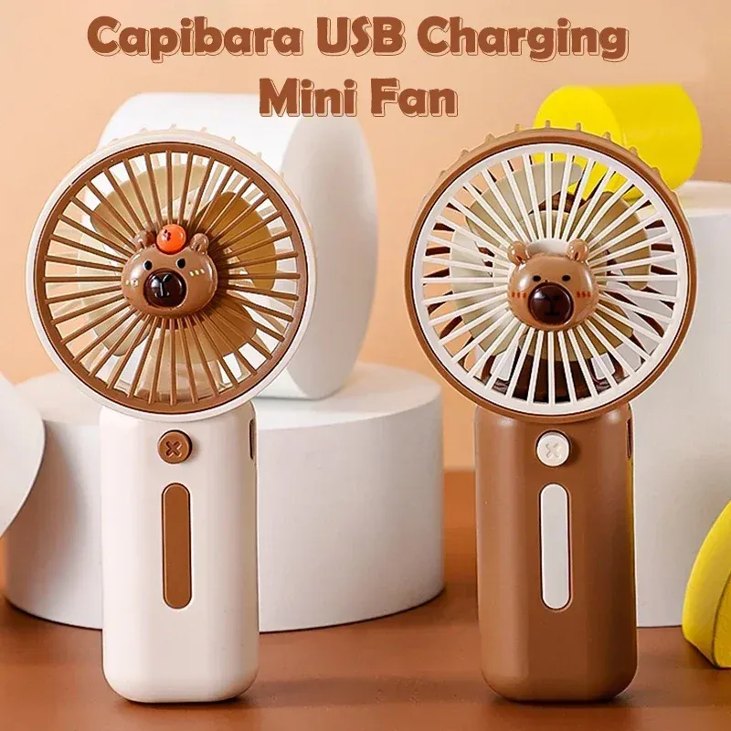 Mini ventilateur portatif Capibala rechargeable par USB, 3 vitesses 4