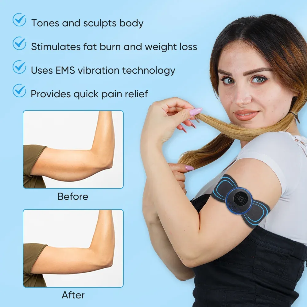 Masseur électrique cervical EMS, application sur les jambes