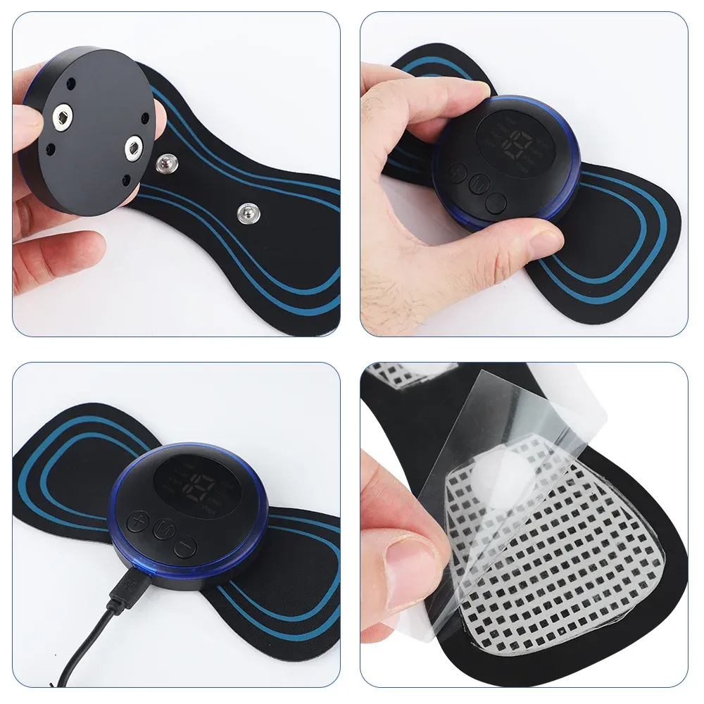 Masseur électrique cervical EMS, application sur le dos