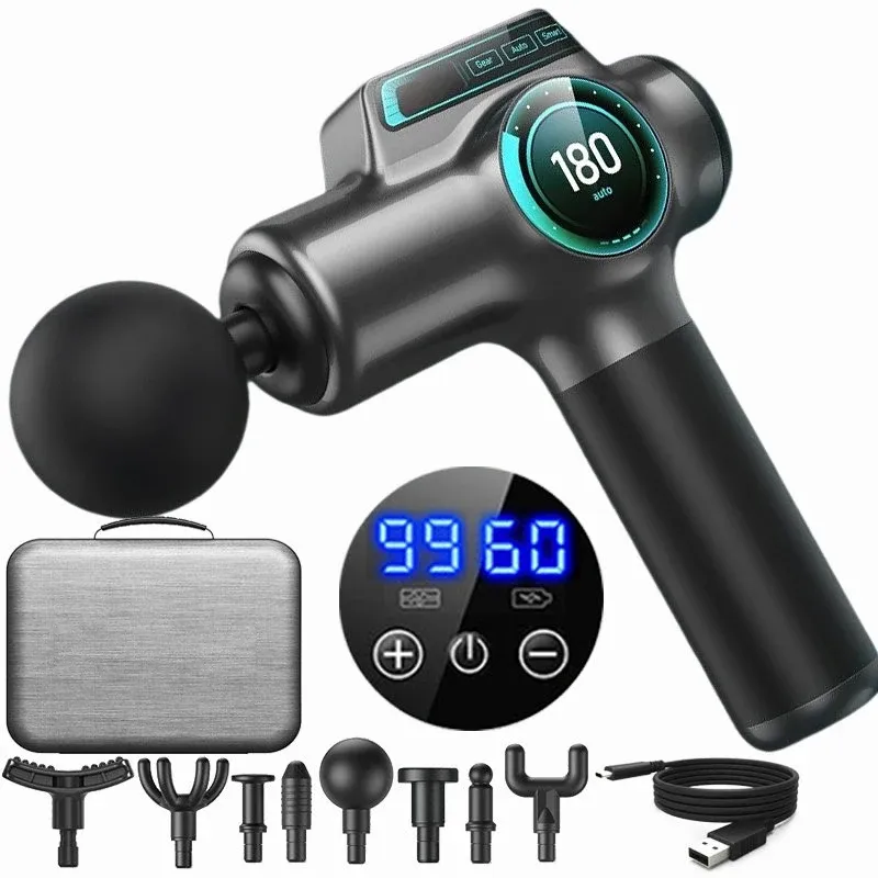 Pistolet de massage musculaire professionnel 99 vitesses pour le cou et le dos, équipement de fitness - Image 1