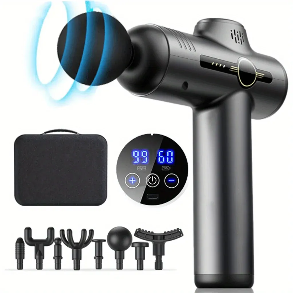 Pistolet de massage musculaire professionnel 99 vitesses pour le cou et le dos, équipement de fitness 5
