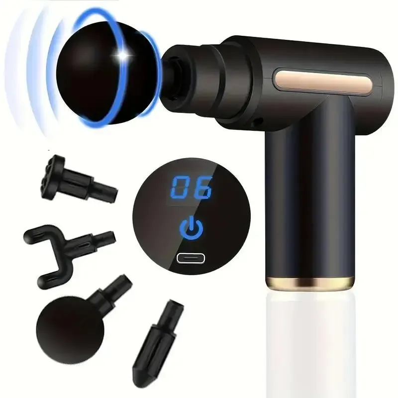 Pistolet de massage musculaire professionnel 99 vitesses pour le cou et le dos, équipement de fitness 6
