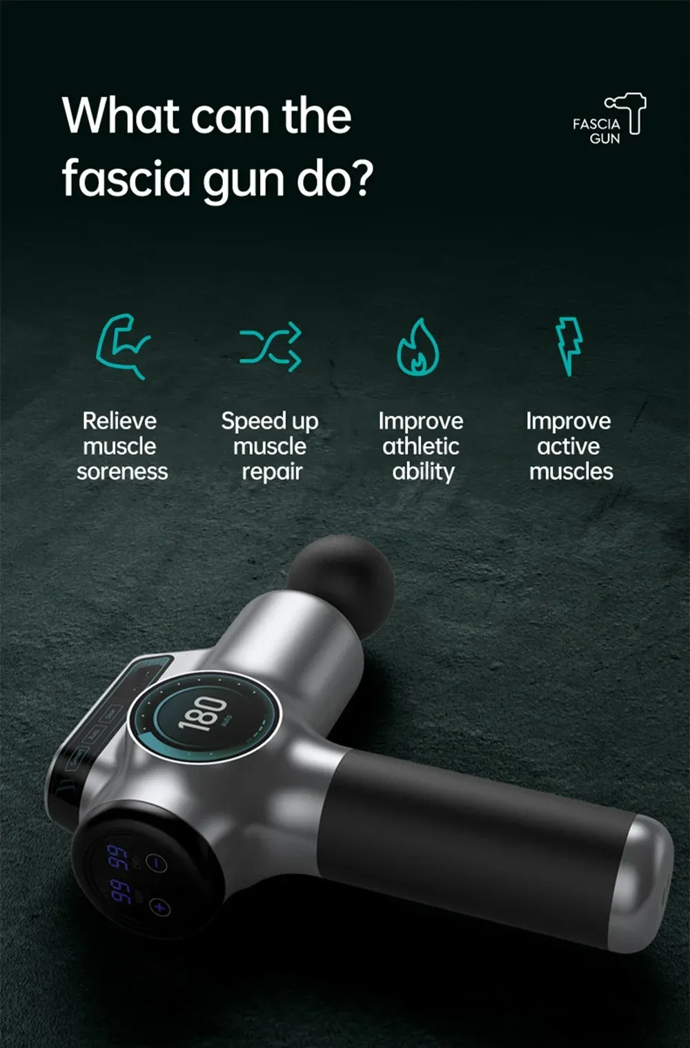 Pistolet de massage en utilisation
