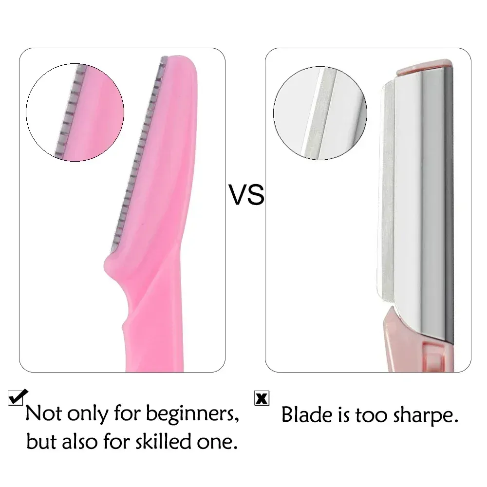 Lame de rasoir portable pour femme, couteau de sécurité pour épilation des sourcils et maquillage 3