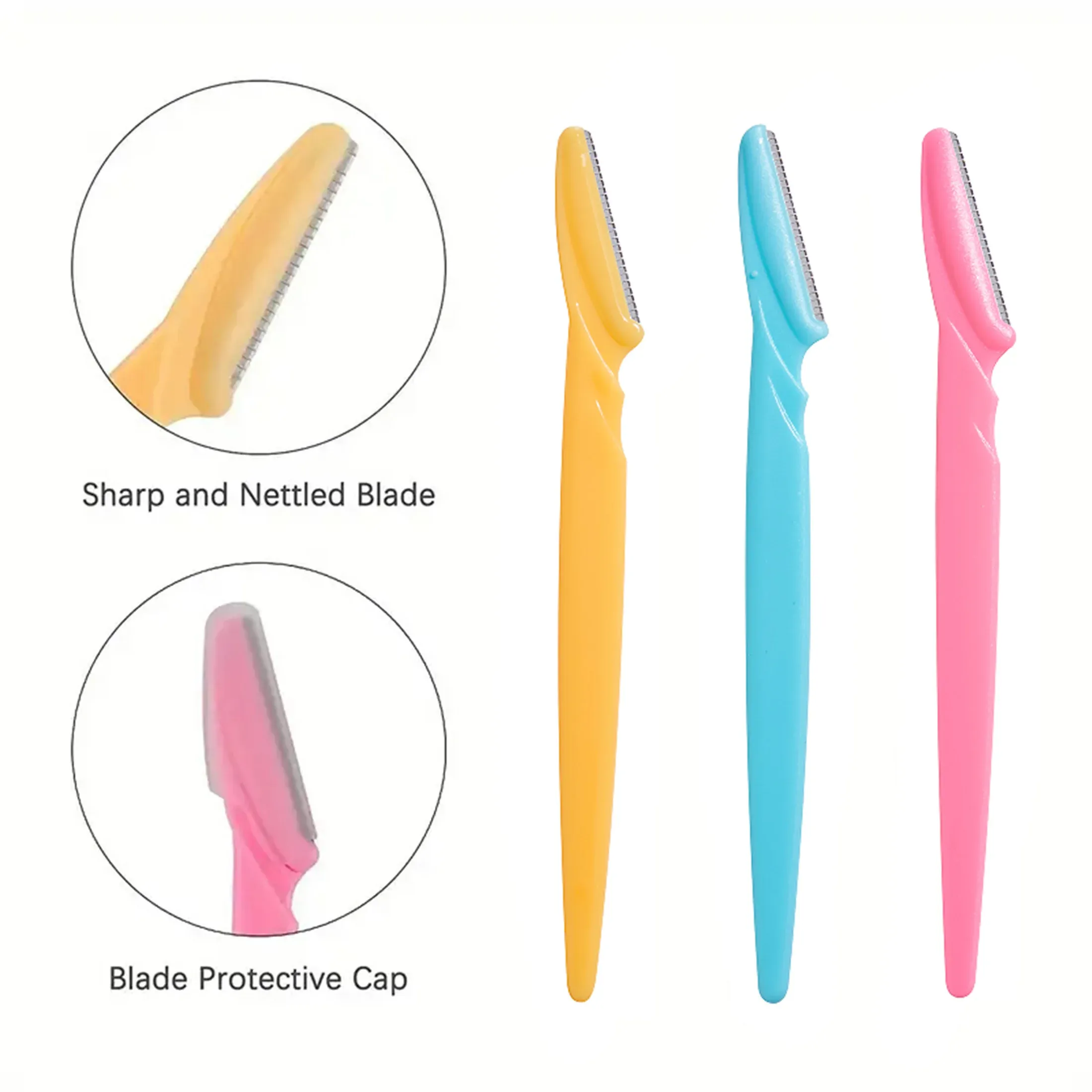 Lame de rasoir portable pour femme, couteau de sécurité pour épilation des sourcils et maquillage 2