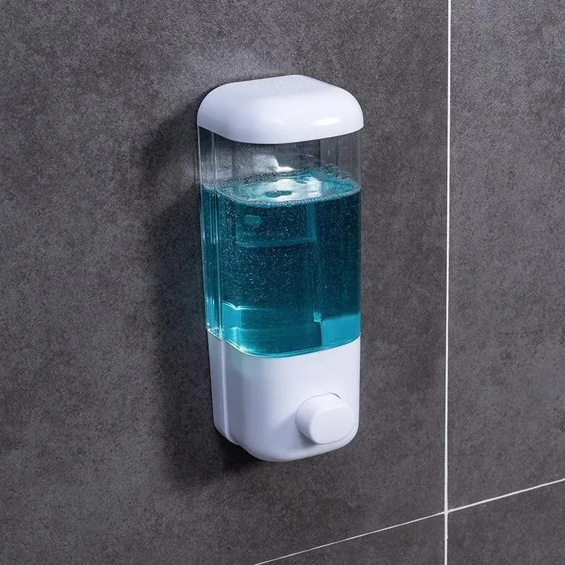 Distributeur de savon mural 500/1000 ml à pompe manuelle pour shampoing et gel douche 4