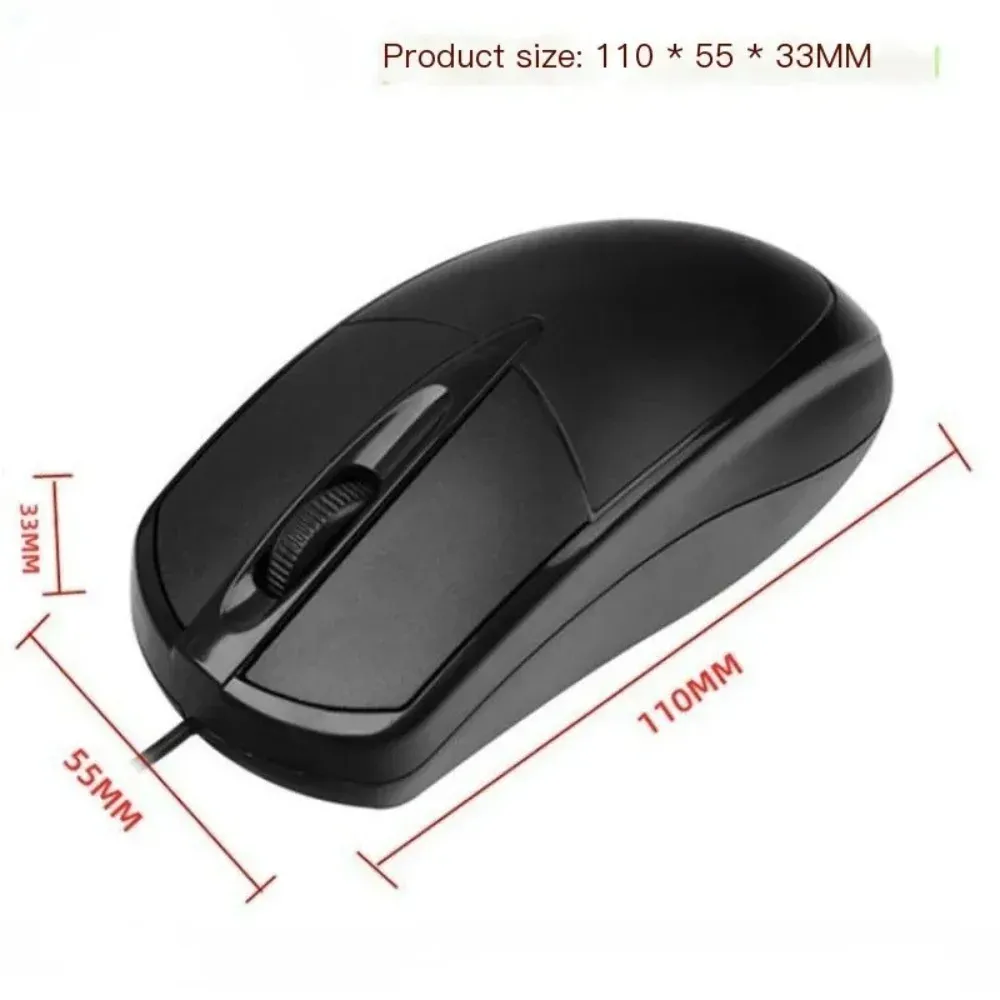 Souris d'ordinateur filaire sous différents angles