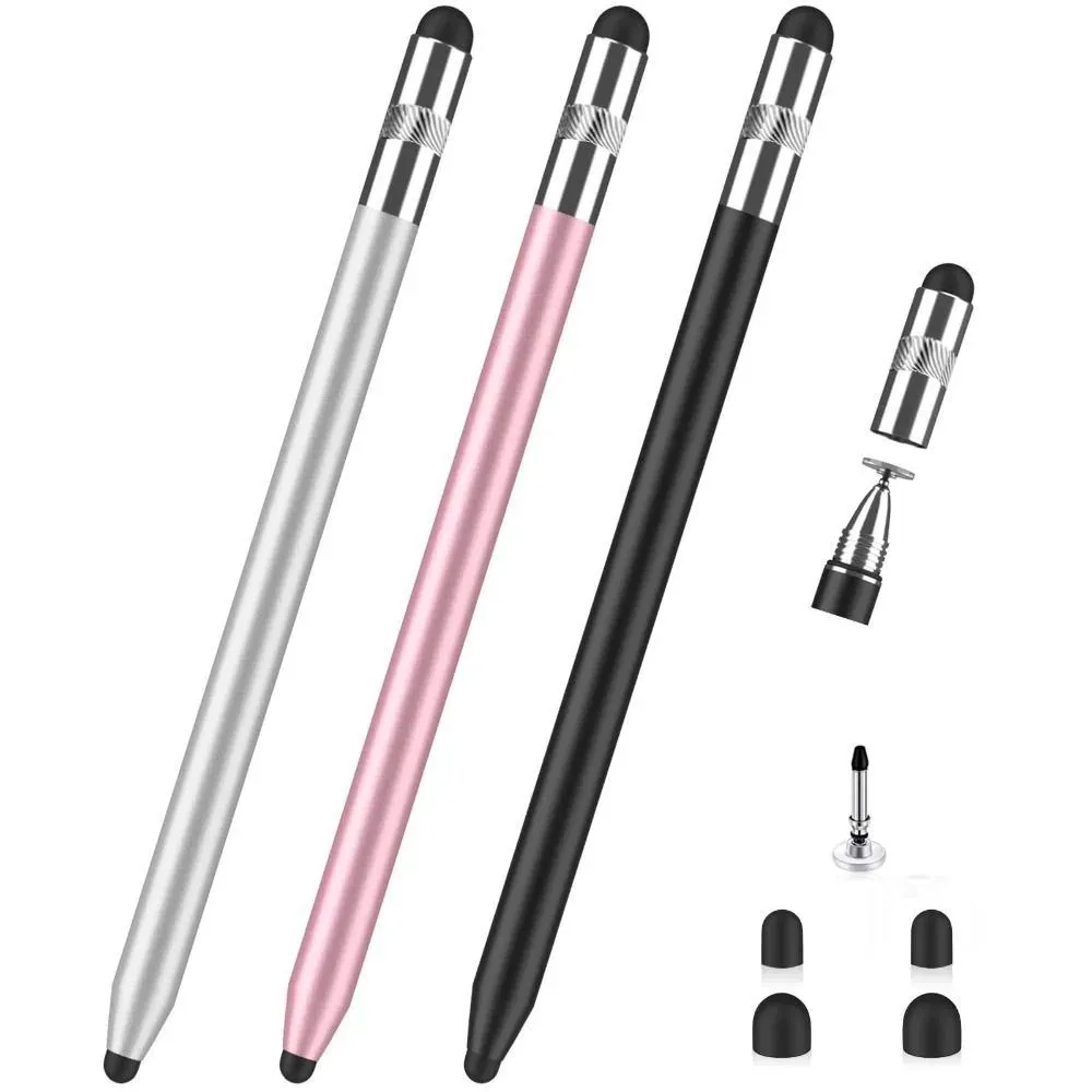 Stylet professionnel 3 en 1 en métal haute sensibilité, sans Bluetooth, compatible écrans tactiles capacitifs