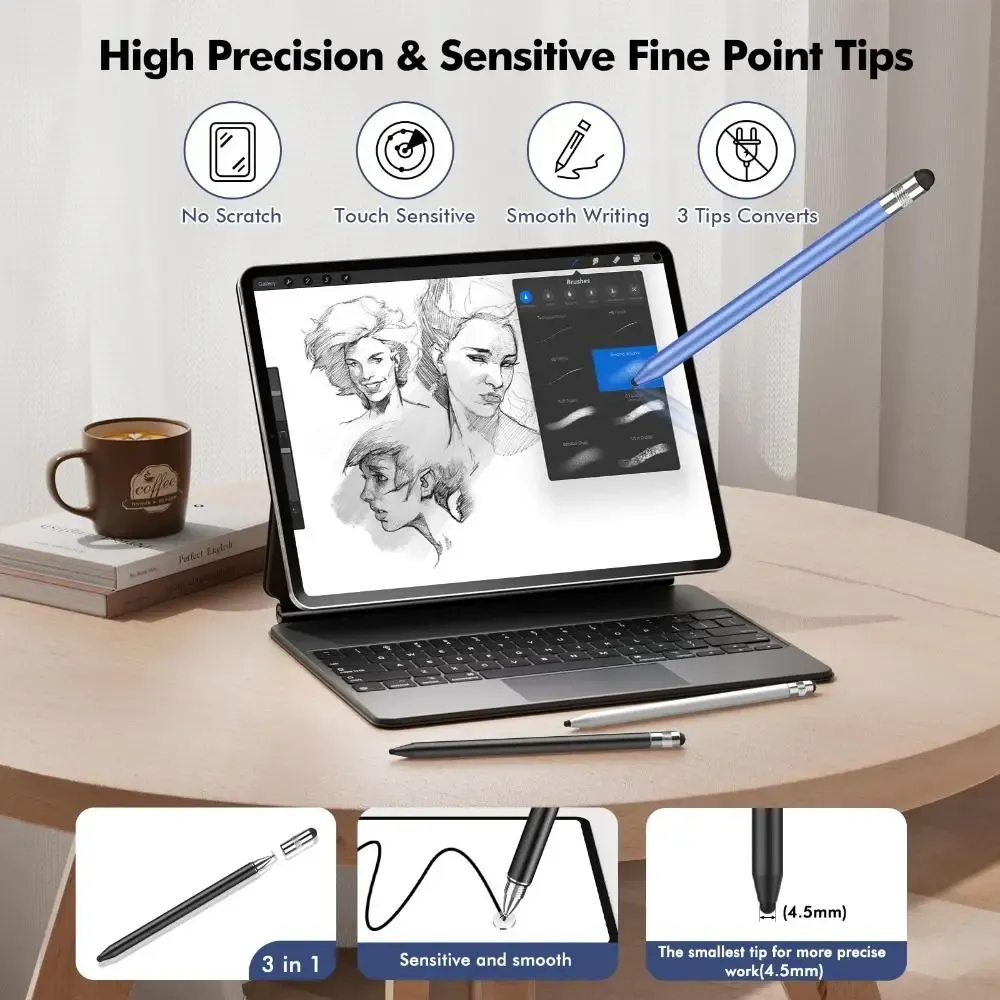 Détail du stylet tactile en métal