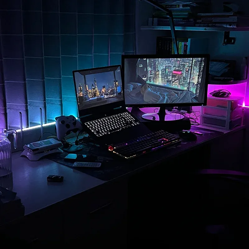 Ruban LED RVB multicolore 5 m avec prise USB, rétroéclairage pour TV, SMD 5050 3
