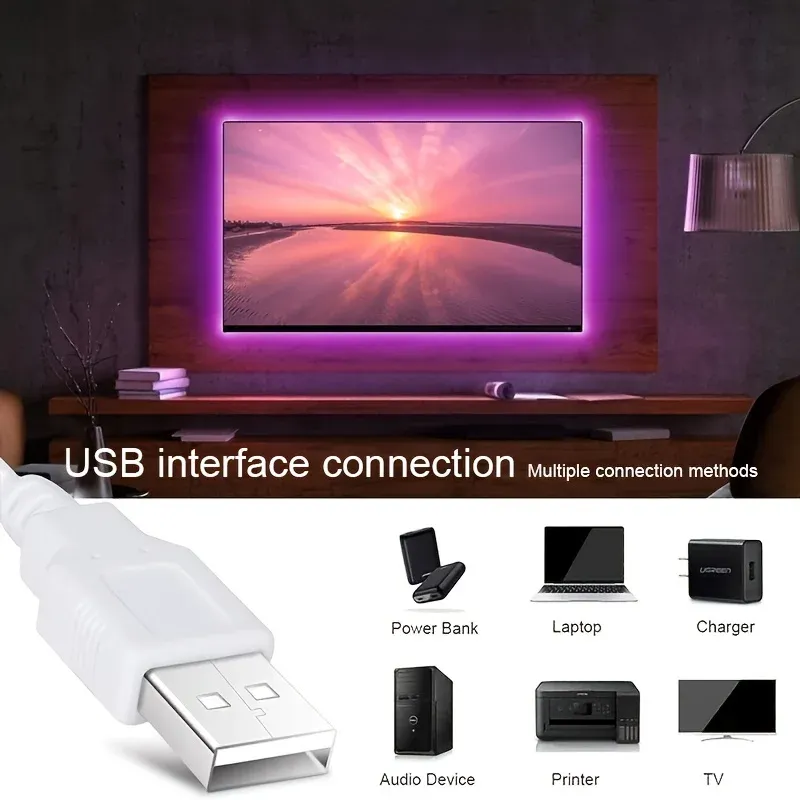 Effets de couleurs de la bande lumineuse LED