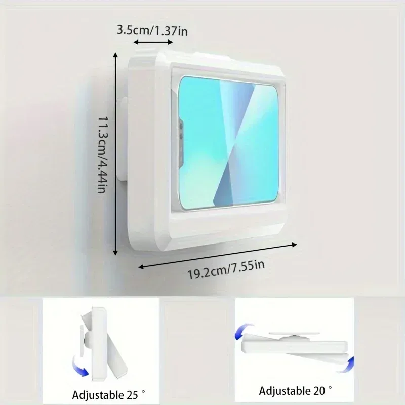 Étui étanche anti-buée pour téléphone portable, rotatif à 360 degrés, avec support pour salle de bain et douche, compatible écran tactile 4