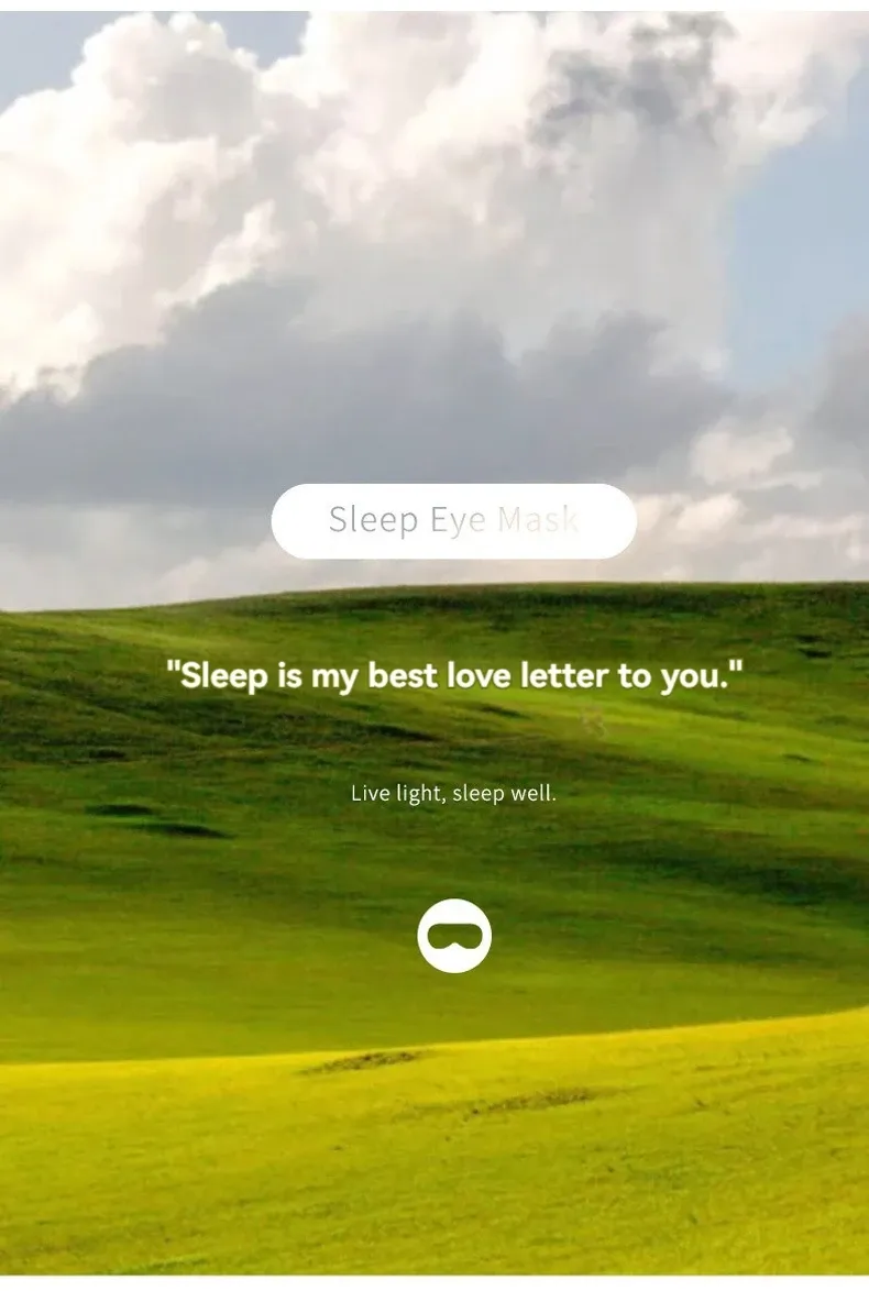 Masque de sommeil porté pour une nuit paisible